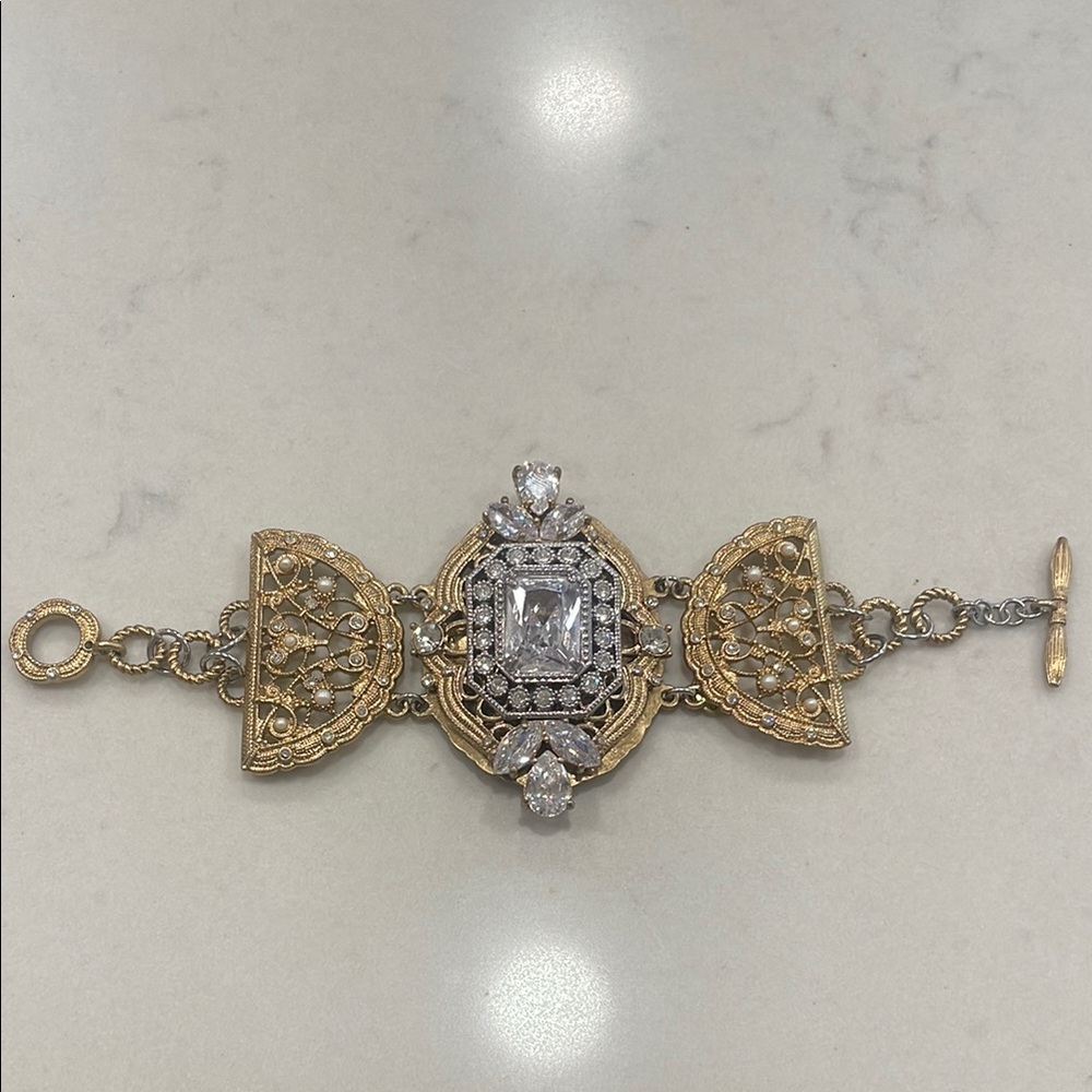 Elegant Gold and Silver Bracelet